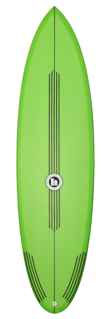 Such a fun easy to ride mid length model, great for cruising down the line, great in good waves, average conditions and as a groveller. Very user friendly and versatile design.